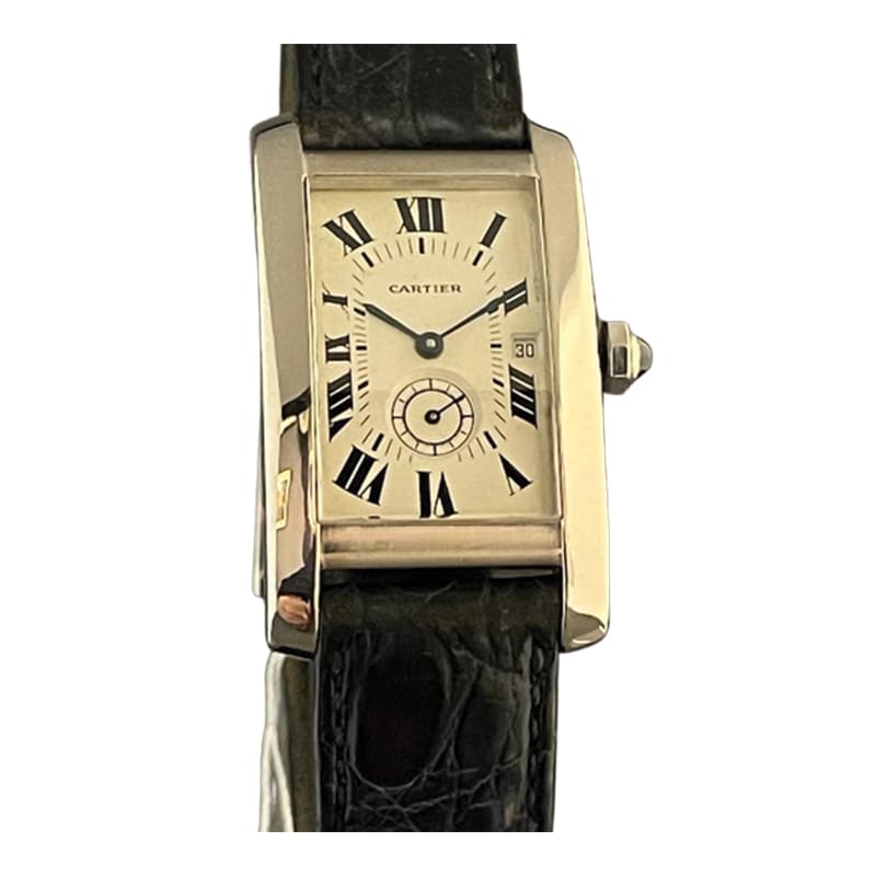 Montre occasion Cartier TANK or gris 18k